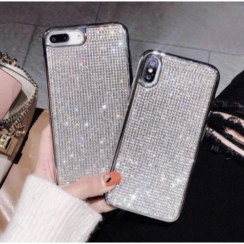 mewah bling star ponsel pelindung untuk iphone xs max silikon lembut glitter sarung penutup tritone