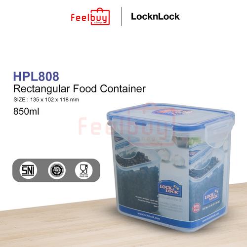 Set Di 3 Contenitori Ermetici Lock & Lock HPL808 – Rettangolari, 850 Ml, Senza BPA, Lavabili In Lavastoviglie, Impilabili - 5