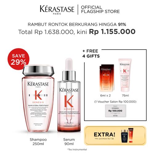 Promo Kerastase Genesis Shampoo 250ml & Serum 90ml Rambut Rontok