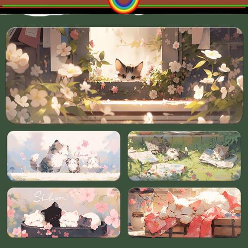 Jual PREMIUM MOUSE PAD PANJANG MOUSEPAD KOMPUTER GAMING GAMBAR KUCING