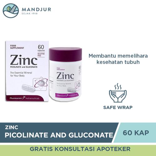 Jual Zinc Picolinate and Gluconate 60 Kapsul Suplemen Kesehatan