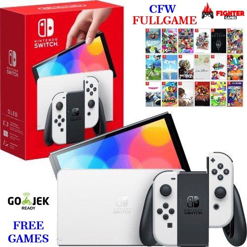 Jual [NEW/BARU] Nintendo Switch Oled FULLGAME Neon White full games O ...