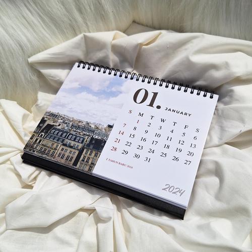 Jual Kalender Meja Travel Horizontal Premium Aesthetic / Desk Calendar ...
