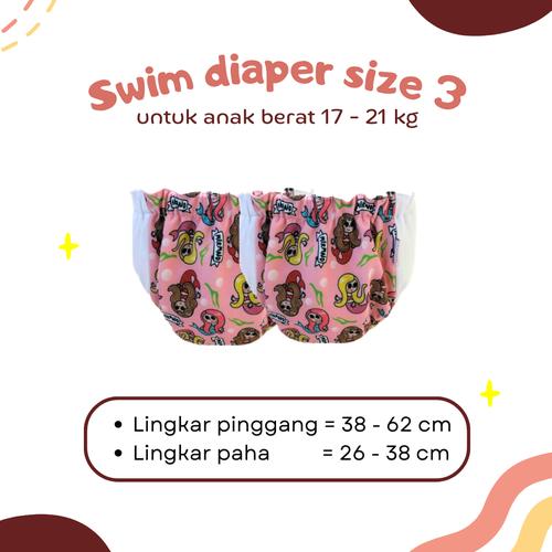 Jual PROMO MINIKINIZZ SWIM DIAPER SIZE MULTI COLOUR Kota