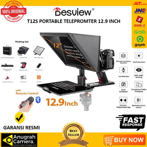 Jual Desview T12S Portable Teleprompter Camera Camcorder DSLR T12 S