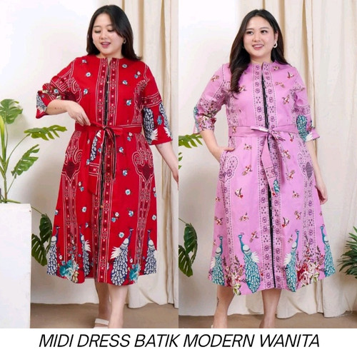 Midi dress batik modern best sale