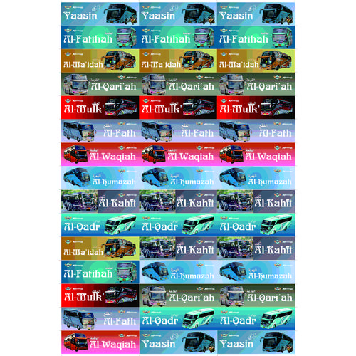 Sticker Bus Po Jual STICKER BUS PO.KALEBAS CAMPUR 1 Lembar Isi 45 kotak, STICKER BUS ...