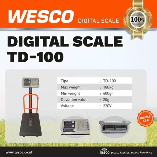 Jual WESCO TIMBANGAN DUDUK DIGITAL TD100 100KG DIGITAL SCALE TD 100 ...
