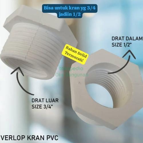 Jual vlok ring pvc / sok kran sambungan kran 3/4 ke 1/2 - Kota ...