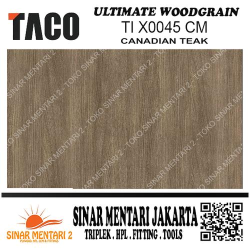 Jual TACO HPL ULTIMATE WOODGRAIN TI X0045 CM CANADIAN TEAK Jakarta