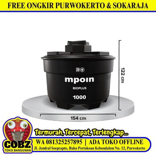 Jual 1000L/M POIN+ BIOPLUS B1000 Septic Tank Sepiteng PVC Black Granite ...