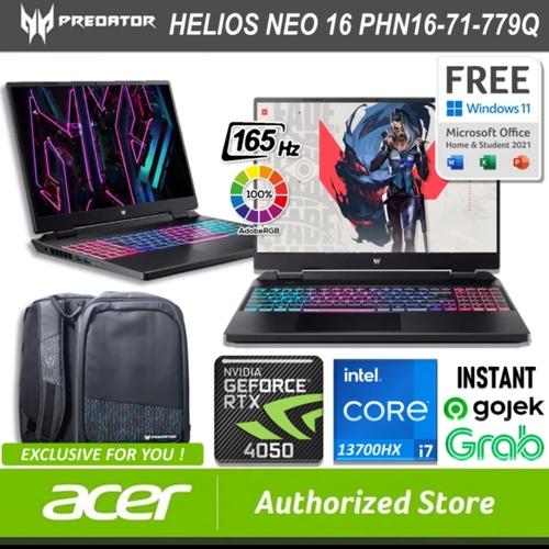Jual ACER predator helios Neo 16 17 779Q RTX 4050 i7 13700HX 16/512SSD ...