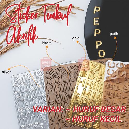 Jual Stiker Timbul Akrilik Abjad Angka Huruf Besar Kecil / Sticker ...