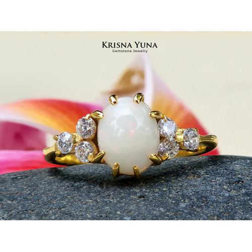 Jual Natural Ethiopian White Opal Ring (2) - Kab. Gianyar - Krisnayuna ...