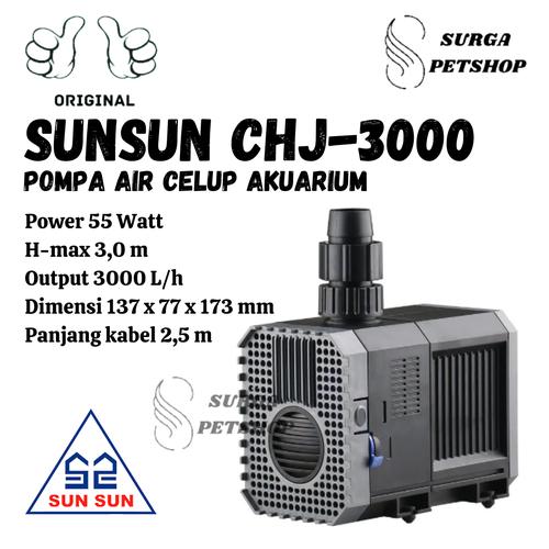 SunSun 3000l/h 55W ECO Pompe de bassin étang Koi Poisson Filtre CHJ-3000