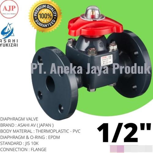 Jual DIAPHRAGM VALVE TYPE 14 / PVC / EPDM ASAHI FLANGE JIS 10K 1/2