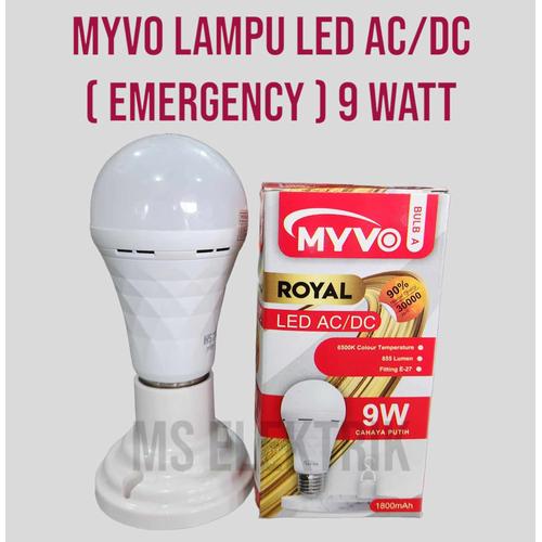 Jual MYVO ROYAL LAMPU LED AC/DC ( EMERGENCY ) 9W, 12W, DAN 18W CAHAYA ...