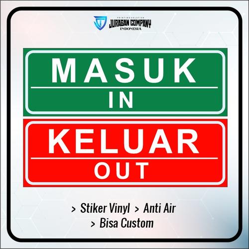 Jual AKRILIK SIGN MASUK KELUAR STIKER PINTU KANTOR PAPAN NAMA PINTU