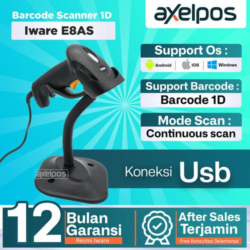 Promo Barcode Scanner Usb Bluetooth Wireless 1D / 2D Iware E8 Series ...