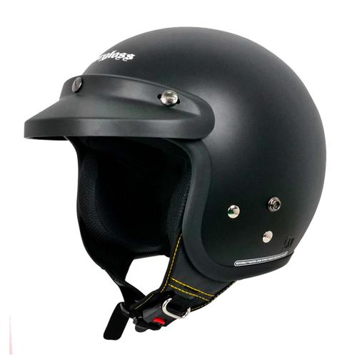 Promo Cargloss CFM Retro Helm Half Face Black Doff Hitam, XL Cargloss Helmets Official
