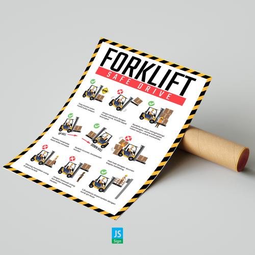 Jual Poster Safety K3 Forklift Safe Drive A3 45cmx30cm Kota Jual Poster Safety K3 Forklift Safe Drive A3 45cmx30cm Kota