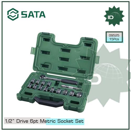 Jual Kunci Socket Set 15 Pcs 1/2 Inch INCH 09525 METRIC SATA - Jakarta ...