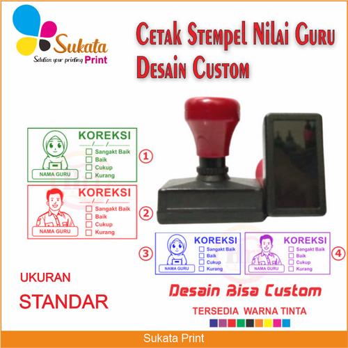 Jual Cetak Stempel Nilai Guru | Cap Koreksi | Stempel Paraf Penilaian ...