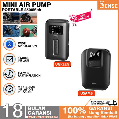 Jual Mini Car Air Pump USAMS ZB215 Portable 5000mAh Pompa Angin Ban