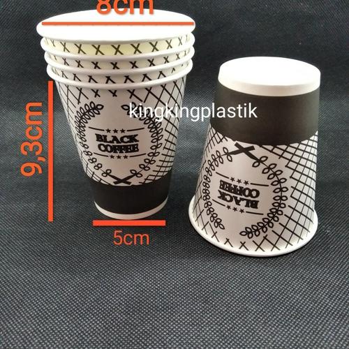 Jual Paper cup Motif 8oz Gelas Kertas Tahan Panas 240ml Isi 50pcs ...