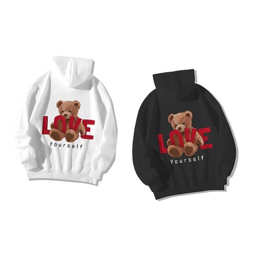 Jual Trend Fashion Sweater Hoodie Fleece Wanita Pria BEAR LOVE