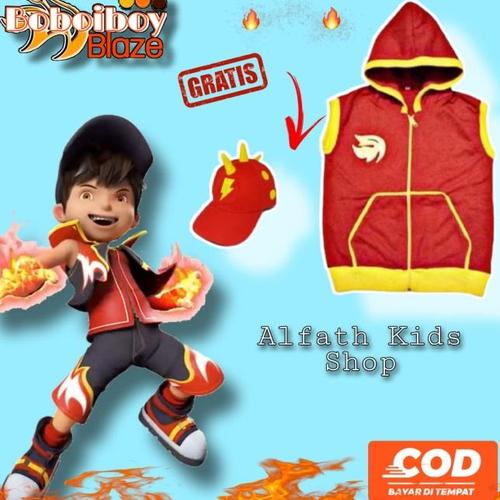 Jual set rompi+topi kostum boboiboy api / kostum boboiboy api/boboboy ...