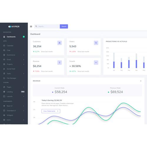 Jual Bootstrap 5 Hyper v5.1  UI Kit & Admin Dashboard HTML