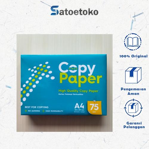 Papper 1 Rim Jual Kertas HVS A4 75gr / 75 gram Copy Papper - 1 Rim (500 Lembar) - A4 ...