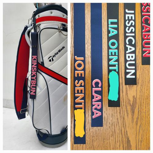 Jual Custom Name tag golf / luggage / Bag Cokelat Muda, Hitam