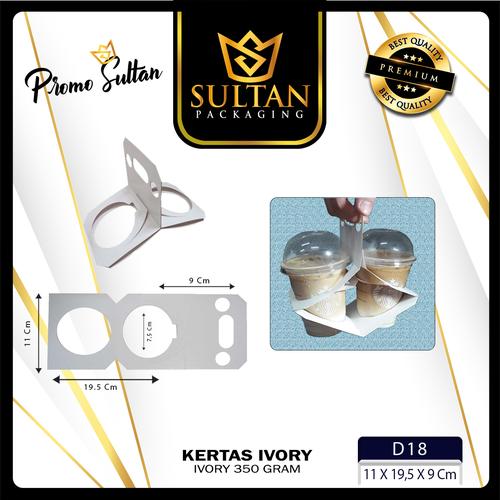 Jual Paper Cup Holder|Cup Holder|Cup Holder Takeaway|Tatakan Gelas| D18 ...