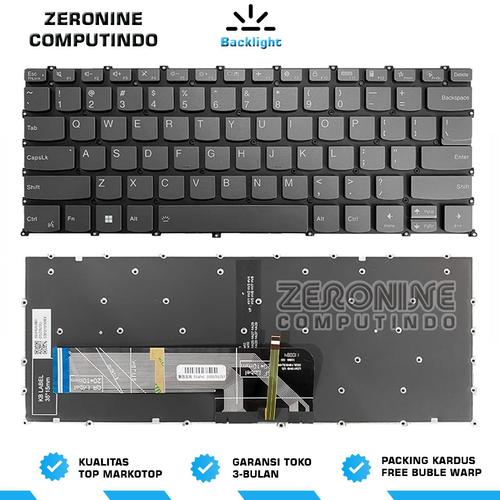 New Backlit Keyboard For Lenovo IdeaPad / Flex 5-14ARE05 & 5-14IIL05 - US Layout, Gray Keys