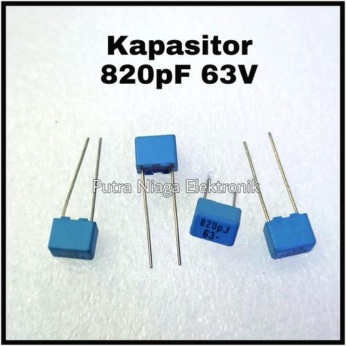 Condensateurs Styroflex 820pF 63V - Lot De 4 Pièces - Neuf