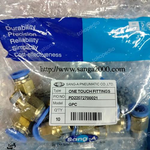 Jual SANG-A GPC 0401 One-touch fittings ∅4mm Connection Thread 1/8 ...