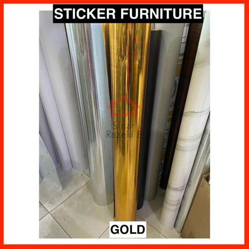 Jual Sticker Pelapis Furniture GOLD / PVC Meja Lemari Alas Foto