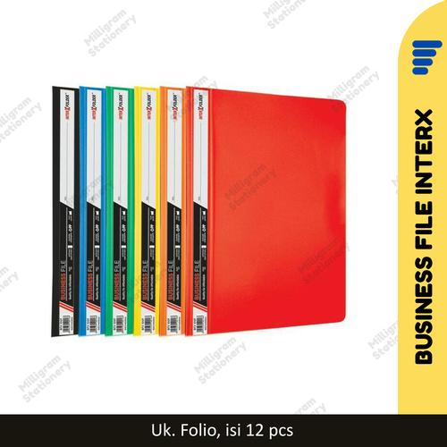 Jual Business File Folio Interx/ Map Bisnis Kantong Dokumen F4/ Plastik ...
