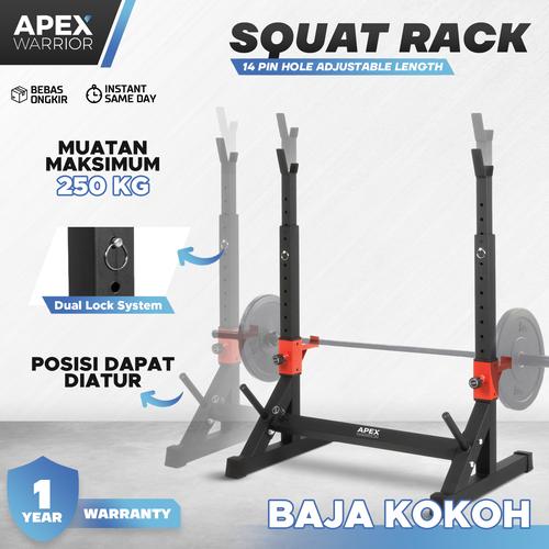Jual Apex Warrior Adjustable Squat Rack - Tiang Rak Barbel Kokoh ...
