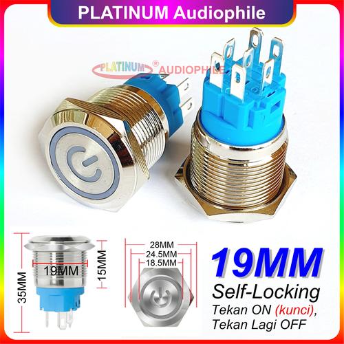 Jual Saklar On Off Stainless RGB LED Metal Push Button Switch RGB 16MM ...