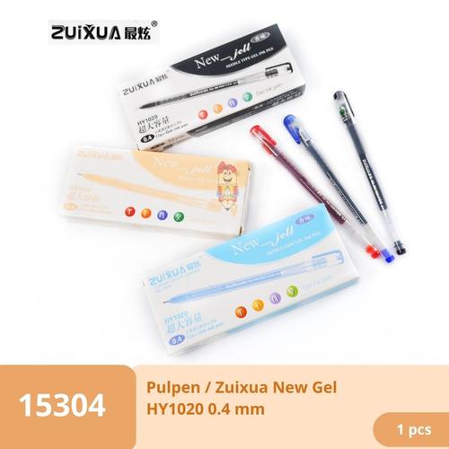 Promo Gel Pen / Pulpen / Pena gel Zuixua New Jell HY1020 0.4 mm - Hitam