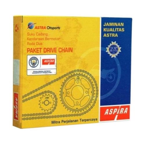 Jual GEAR SET GIR SET + RANTAI ASPIRA K45 ORI, MOTOR HONDA CBR150R