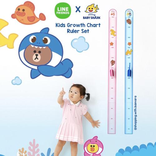 Jual Pinkfong Baby Shark Kids Growth Chart Ruler Set/ Pengukur Tinggi ...