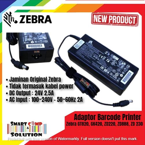 Jual Adaptor Printer Barcode Label Zebra GT820 ZD220 ZD888 Original