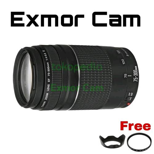 Lensa Canon EF 75-300mm USM III Free UV Lenshood di Exmor-cam Tokopedia