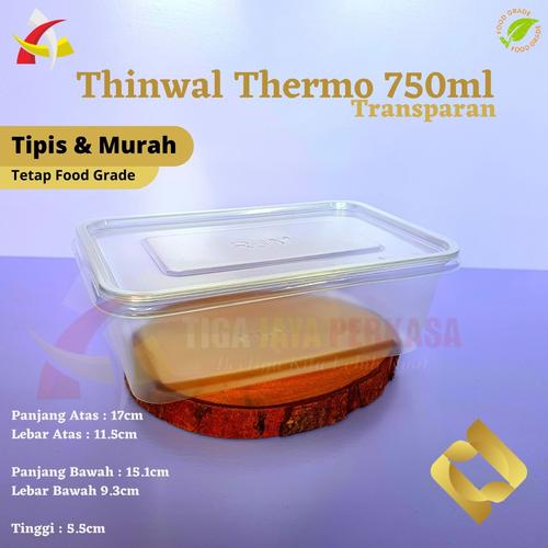 Jual Thinwall Rectangle 750ml Tipis RJM / Thinwall Kotak Makan Plastik ...