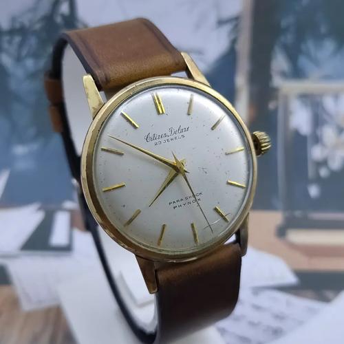 送料無料】三越CITIZEN 置き時計アンティークヴィンテージゴールド