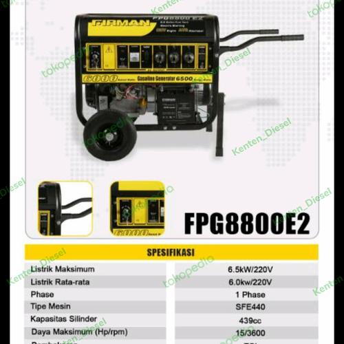 Jual Genset Bensin Generator 6000 watt 6KVA - Kota Palembang - Kenten ...